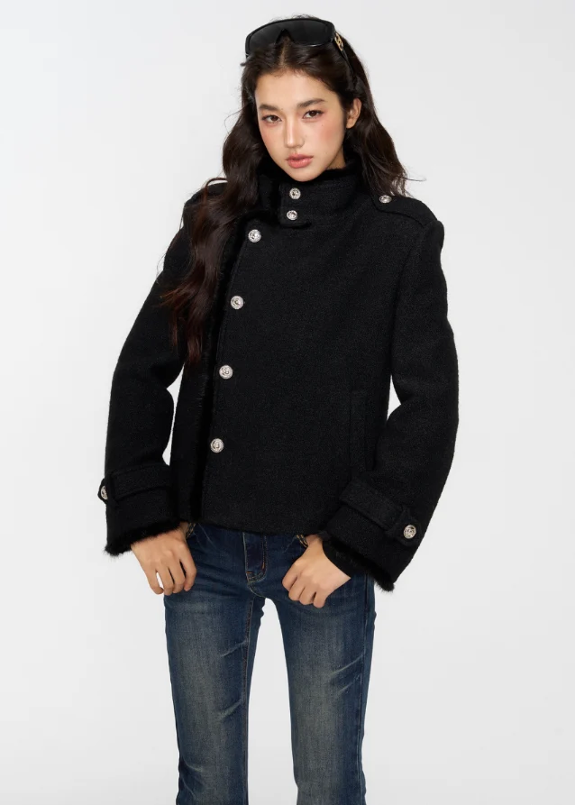 Midnight Cloud Draped Wool Jacket - szxrfrp