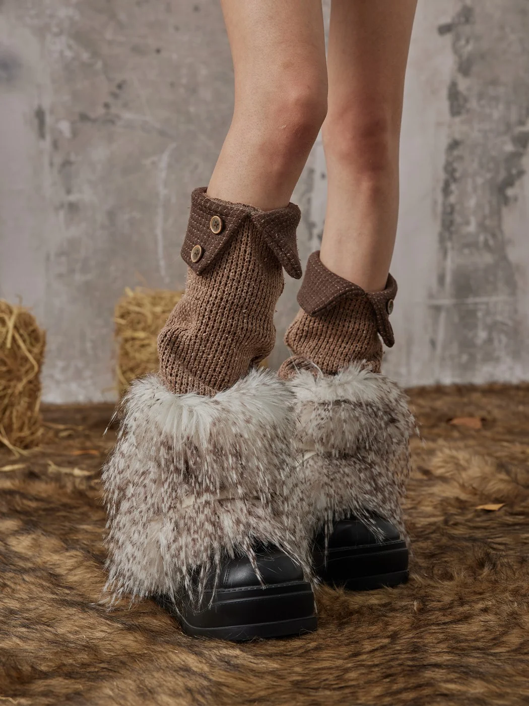 Button Leg Socks - szxrfrp