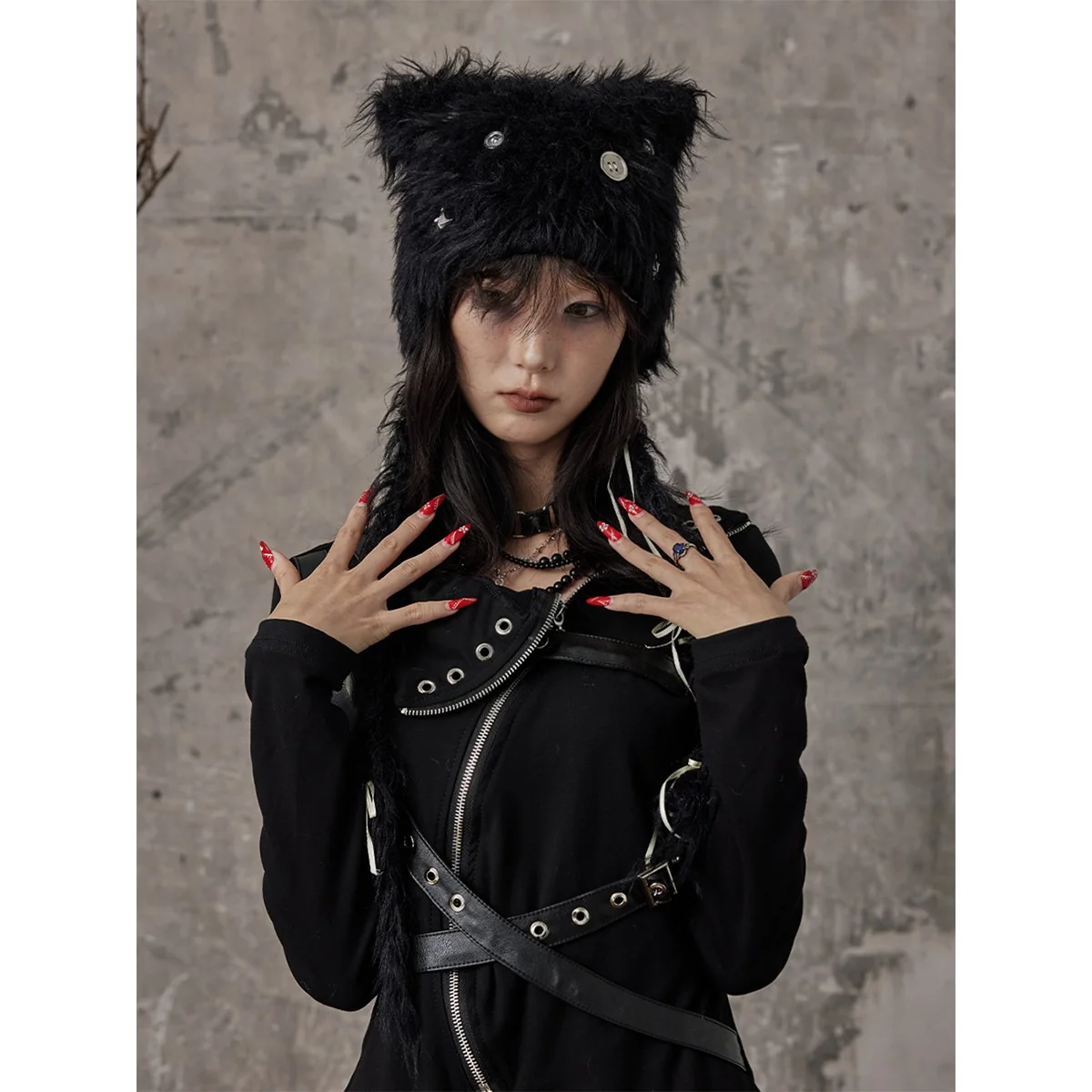Punk Kitten ear hat - szxrfrp