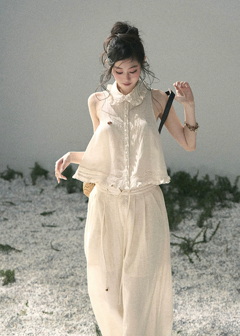 Soft Cloud Lace Two-Piece Set - szxrfrp