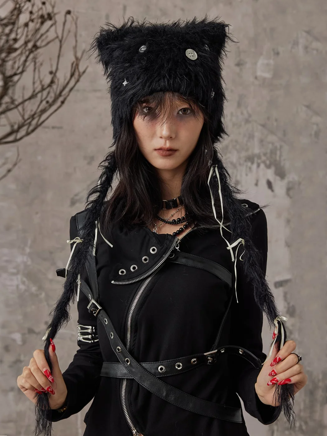 Punk Kitten ear hat - szxrfrp